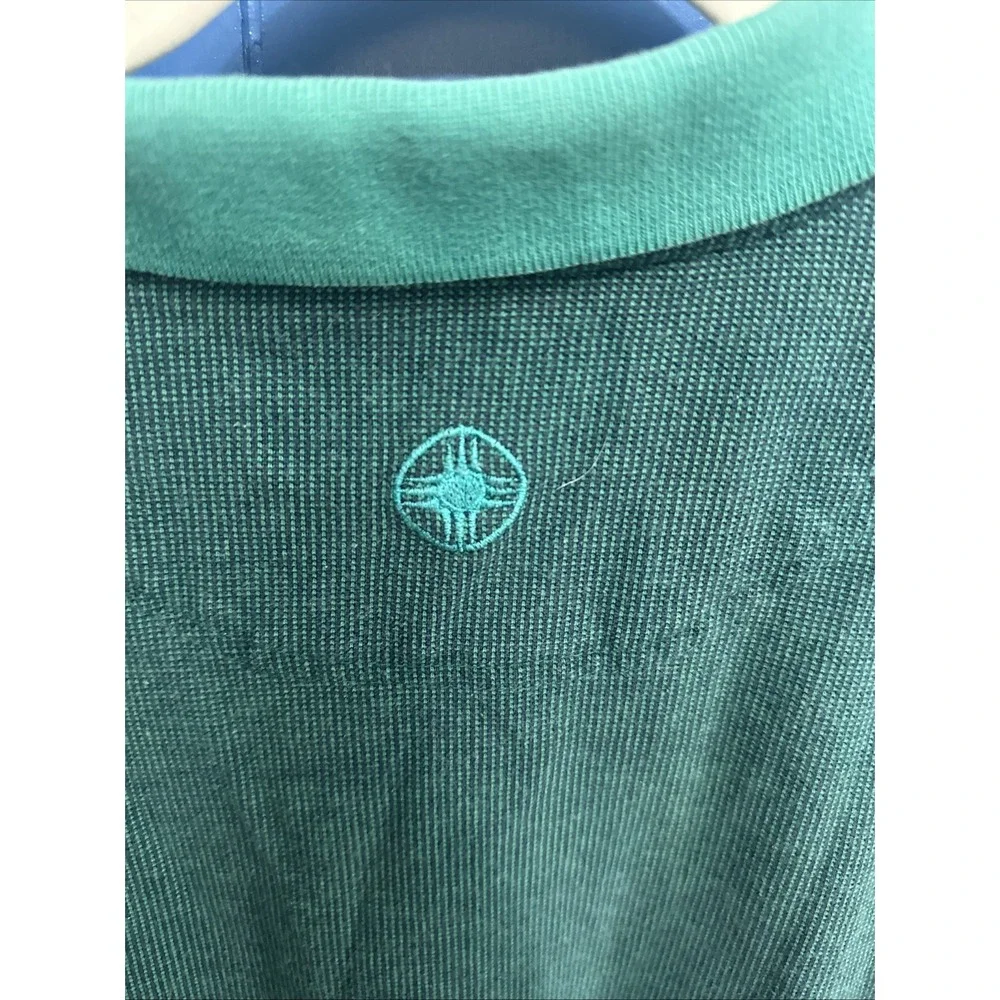 Vintage Jansport Golf Polo Shirt  Mens Size Large Cotton‎ Green Rainbow RARE PGA